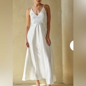 American Threads White Maxi Dress